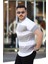 Erkek Yakalı Fermuarlı Çift Renk Kısa Kollu T-Shirt 2