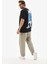 Unisex Bisiklet Yaka Baskılı Oversize T-Shirt - Siyah 5