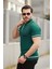Erkek Fermuarlı Yakalı Kısa Kollu T-Shirt 2