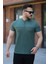 Erkek Hakim Yakalı Kısa Kollu Pamuklu T-Shirt 1
