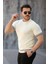 Erkek Jakarlı Ribanalı Kısa Kollu T-Shirt 2