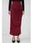8035 Büzgülü Midi Etek - Bordo 2