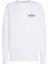Erkek Göğüs Logo Baskılı Sweatshirt – Beyaz 1