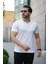 Beyaz Önü Düğmeli Sıfır Yaka Kısa Kollu Regular Fit Tişört- 2510 1