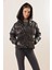 5114 Oversize Deri Mont - Siyah 4