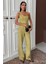 Tek Omuz Büstiyer Plazzo Pantolon Viscon Takım 10159 3