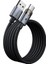 Usb-A To Type-C 1,2 M Şeffaf Kablo Şarj Işıklı 3