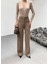 230 gr Poly Viscose Lycra Metal Düğme Palazzo Pantolon 3