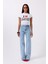 Nakış Detay Baskılı Crop T-Shirt 2