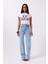 Nakış Detay Baskılı Crop T-Shirt 4