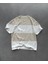 Unisex Bisiklet Yaka Parçalı T-Shirt - Bej 1