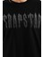 Unisex Taş Desenli Oversize T-Shirt - Siyah 3