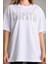 Unisex Taş Desenli Oversize T-Shirt - Beyaz 5