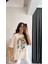 Teddy Baskılı Pamuklu Basic Tshirt Bej 5