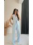 Beauty Beli Düğmeli Kumaş Pantalon Mavi 1