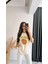 Ganni Yazılı Baskılı Pamuklu Basic Tshirt Ekru Sarı 1