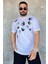 Erkek Bisiklet Yaka Baskılı Tişört P-00017395 1