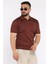 Erkek Polo Yaka Kendinden Çizgi Desenli Tişört P-00017365 2