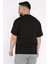Erkek Yaka Baskılı Oversize Tişört P-00017399 2