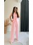 Beauty Iki Düğmeli Pembe Atlas Kumaş Yelek 5
