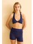 Kaşkorse Lacivert Crop Top 1