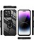 Apple iPhone 14 Pro Kılıf Anti-Shock Darbe Önleyici Renkli Kenarlar, Metal Yüzüklü Kılıf 3