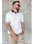Erkek Polo Yaka Kendinden Çizgi Desenli Triko Tişört P-00016750 1
