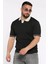 Erkek Polo Yaka Kendinden Çizgi Desenli Triko Tişört P-00016750 2