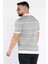 Erkek Polo Yaka Yarım Fermuarlı Çizgi Desenli Triko Tişört P-00016752 3