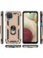 Samsung Galaxy A12 Uyumlu Kılıf Çift Katmanlı Polikarbon Koruma ve Manyetik Tutucu Stand Yüzük 4