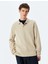 Yeni Sezon Pamuklu Interlok Kumaş Polo Yaka Sweatshirt 3