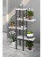 Zigzag Tasarımlı 3 Raflı Dekoratif Çiçeklik 110 cm Beyaz 1