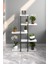 Zigzag Tasarımlı 3 Raflı Dekoratif Çiçeklik 110 cm Beyaz 3