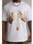 Unisex Baskılı Oversize T-Shirt - Beyaz 1