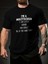 Baskılı Oversize Bisiklet Yaka T-Shirt - Siyah 1