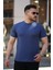 Erkek Ağaç Kabuğu Desenli Kısa Kollu T-Shirt 1
