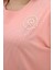 Kadın Büyük Beden Kısa Kollu Taş ve Inci Baskı Detaylı Oversize T-Shirt 1925-25 1