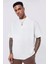 Unisex Basic Bisiklet Yaka Oversize T-Shirt - Beyaz 1