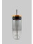 Turuncu Vakumlu Kapaklı Metal Pipetli Cam Kavanoz Bardak 0,5ml Cam Matara 2
