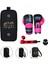 Carbon 5 Pembe Boks Eldiveni Kick Boks Muay Thai Eldiveni 3'lü Set ve Eldiven Taşıma Çantalı 1
