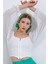 Beyaz Şifon Önü Fermuarlı Bluz 0496 2