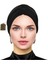 Üç Bantlı Bone Dış Bone Hijab Tesettür Siyah Hazır Sandy Kumaş 4