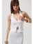 V Detay Dokulu Crop Bluz 1