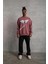 Erkek Güvercin Baskılı Sweatshirt - Gül Kurusu 1