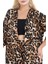Leopar Kimono Hırkalı 2li Alt Üst Takım Bürümcük Kumaş Yazlık 2xl-6xl Oversize 2
