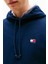 Erkek Reg Badge Kapüşonlu Sweatshirt - Lacivert 4