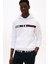 Erkek Th Chest Logo Drawstring Sweatshirt - Beyaz 1
