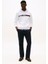 Erkek Th Chest Logo Drawstring Sweatshirt - Beyaz 2