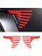 Yan Havalandırma Sticker Kapak Çıkartmaları Trim Kırmızı (Yurt Dışından) 1