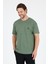 Oversize Bisiklet Yaka Kısa Kollu Erkek T-Shirt Salaş Rahat Kalıp, Yazlık Erkek Basic Tişört 7840 2